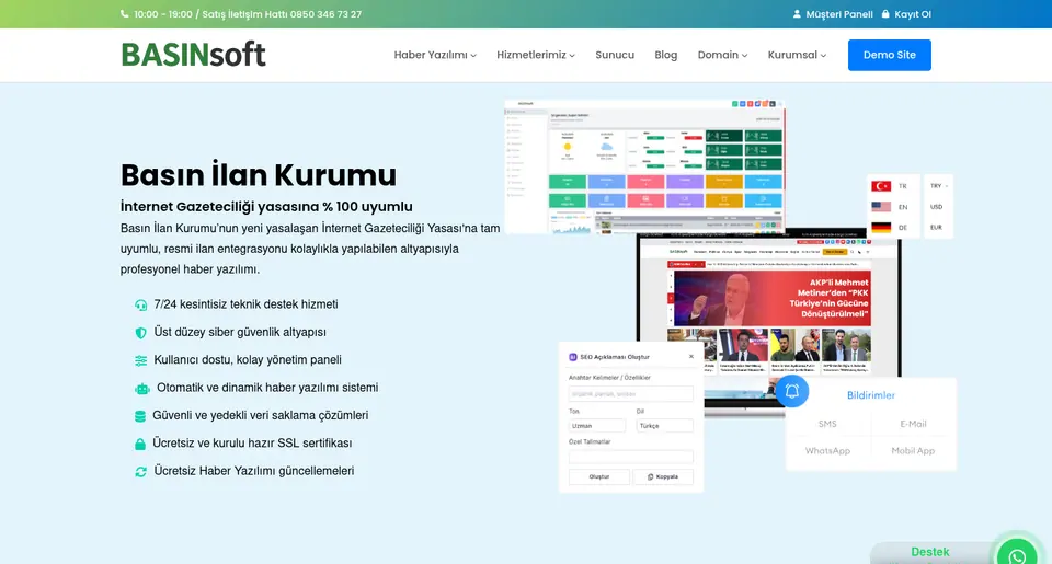 Basınsoft — Basınsoft Haber Yazılımı ekran görüntüsü