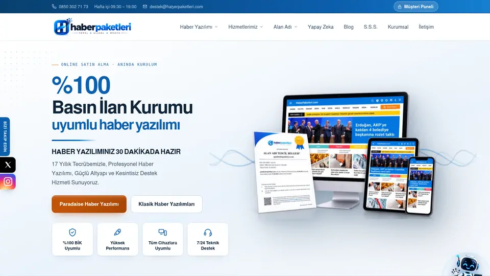 Haber Paketleri — Hazır Haber Yazılımı Paketleri ekran görüntüsü